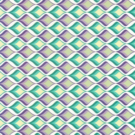 Aqua and Purple Geometric Scales Italian Paper ~ Tassotti